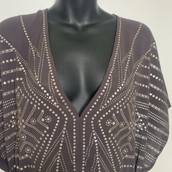 Anthropology Sanctuary V-Neck Sheer Flowy Embellished Blouse Size Small - Picture 3 of 8